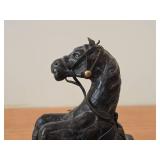 Vintage 8 1/2" Reaving Horse theme Paper-Mache Figurine