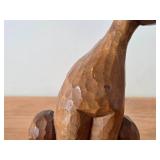 Cat theme Hand carved Wood Sculpture by Renowned Mexican Artist Jose Pinal (Signed)