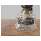 Vintage Brenner Kosmos 13 1/2" Wall Kerosene Lamp with Tall Glass Chimney