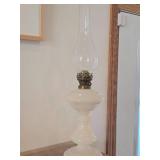Vintage 22" Kerosene Oil Table Lamp