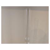 Vintage Tryg 14" Petrol / Kerosene Table Lamp with Metal Base and Tall Glass Chimney