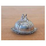 Peter Acquisto 36-grams (total) Sterling Silver Domed Serving Tray Dollhouse Miniature 2" x 1 1/4" x 1.24"
