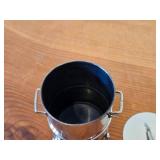 2 1/2" 57-grams (total) Italian .800 Solid Silver Novelty Miniature Fryer with Accessories - Scoop, Spatula, Strainer and Lid