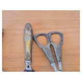 360-grams (total) Sterling Silver Housewares - Pie / Cake Servers (x2), Scissor-style Serving Tong + 830S Silver Cheese Slicer