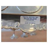870-grams (total) Silverplated Serving Tray + (3) Goblet Cups