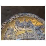 5-1/2" Bronze Souvenir Decorative Plate with Relief of Bemidji Minnesota