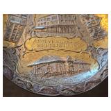 5-1/2" Bronze Souvenir Decorative Plate with Relief of Bemidji Minnesota