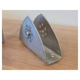 Lot of (2) Vintage Pewter Napkin Holders (Norway)
