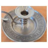 Lot of (2) Vintage Pewter Candleholders (Norway)