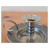 Lot of (2) Vintage Pewter Candleholders (Norway)