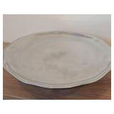 Vintage Wilton Armetale 11 1/2" Pewter Cake Plate with Pedestal Stand / Queen Anne design