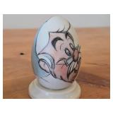 Lot of (2) 4" Disney theme Hand-painted Ceramic Collectible Eggs