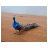 Lot of (2) Peacock theme Handcrafted Hand-painted Table Statues