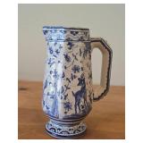 7 1/2" #990A Hand painted Porcelain Pitcher by Berardos (Signed) (Portugal)