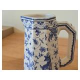7 1/2" #990A Hand painted Porcelain Pitcher by Berardos (Signed) (Portugal)