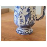 7 1/2" #990A Hand painted Porcelain Pitcher by Berardos (Signed) (Portugal)