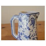 7 1/2" #990A Hand painted Porcelain Pitcher by Berardos (Signed) (Portugal)