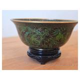 Chinese Cloisonne Enameled Bowl 3" x 6 3/4"