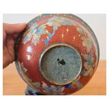 Chinese Cloisonne Enameled Bowl 3 1/4" x 8"