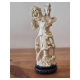 9" Chinese Guanyin theme Hand carved Figurine