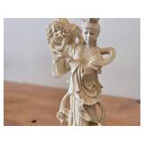 9" Chinese Guanyin theme Hand carved Figurine