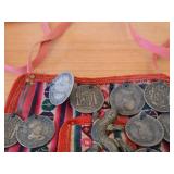Vintage Chuspa Pouch with Spanish Colonial Coins Décor