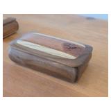 Keepsake Box - Walnut/Hackberry/Puella/Maple Wood 6" x 3" x 1 1/2"