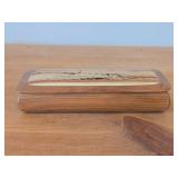 Keepsake Box - Cherry/Hackberry/Puella/Spaulted Pecan Wood 9" x 3 1/2" x 1 3/4"