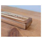 Keepsake Box - Cherry/Hackberry/Puella/Spaulted Pecan Wood 9" x 3 1/2" x 1 3/4"