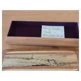 Keepsake Box - Cherry/Hackberry/Puella/Spaulted Pecan Wood 9" x 3 1/2" x 1 3/4"