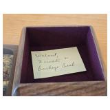 Keepsake Box - Walnut/Zucatti/Buckeye Burl Wood 4 1/2" x 4 1/2" x 2"