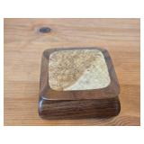Keepsake Box - Walnut/Black Ash Wood 4 1/2" x 4 1/2" x 2"