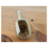 Vintage Handcrafted Wooden Tobacco Pipe with Wooden Scoop for Display / Storage