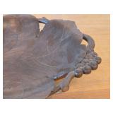 Vintage Hand carved Wood Pedestal Plate Music Box Featuring the Song Wiegenlied V. Mozart / Wiegenlied V. Brahms (Switzerland) 12" x 10" x 3 1/4"