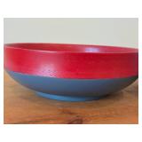 Lot of (3) Vintage Hand painted Wooden Bowls / Norwegian Rosemaling Folk Art style / 8-1/2"Dx2-1/2", 8-1/4"x2-3/4", 4-1/2"x1-1/4"