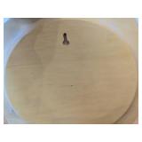 Hand painted Swiss Plate 6-1/2", Hand-carved Wood Plates (x2) 11-1/2" and 12", Wood Bowl with Carved Floral Design 6-1/2"x1-1/2"
