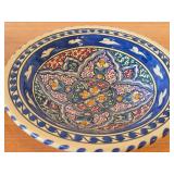 Lot of (2) Hand painted Ceramic Bowls 9"Dx2-1/4", 10-1/2"x3-1/4"