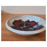 Handcrafted Hand-painted Ceramic Art Pottery Bowl (Signed) 2" x 9 1/2"
