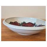 Handcrafted Hand-painted Ceramic Art Pottery Bowl (Signed) 2" x 9 1/2"