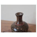 Handcrafted Ceramic Pottery Vase (Signed) 6" x 3 1/2"