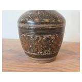 Handcrafted Ceramic Pottery Vase (Signed) 6" x 3 1/2"