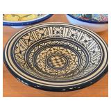 Lot of (3) Hand painted Ceramic Bowls 9"Dx2-1/2", 9"Dx2-1/4", 7-3/4"Dx2-1/2"