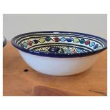 Lot of (3) Hand painted Ceramic Bowls 9"Dx2-1/2", 9"Dx2-1/4", 7-3/4"Dx2-1/2"