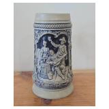 Vintage 7" Traditional German Life theme Salt Glazed Stoneware Beer Stein (Germany)