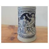 Vintage 7" Traditional German Life theme Salt Glazed Stoneware Beer Stein (Germany)