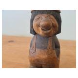 Vintage 7 1/2" Troll theme Hand-carved Wooden Figurine by Swedish Carver Bengt Brask (Signed)