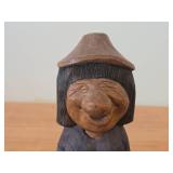Vintage 7 1/2" Troll theme Hand-carved Wooden Figurine by Swedish Carver Bengt Brask (Signed)