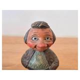 Lot of (2) Vintage 4 3/4" Norwegian Troll theme Hand-carved Wooden Figurines by Otto Sveen (Signed) (Norway)