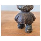 Lot of (2) Vintage 4 3/4" Norwegian Troll theme Hand-carved Wooden Figurines by Otto Sveen (Signed) (Norway)