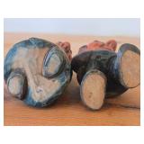 Lot of (2) Vintage 4 3/4" Norwegian Troll theme Hand-carved Wooden Figurines by Otto Sveen (Signed) (Norway)